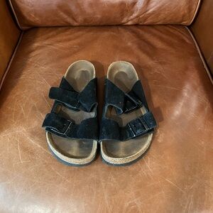 Birkenstock Arizona soft footbed Black suede leather